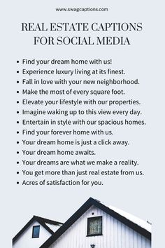 Real Estate Captions for Social Media Real Estate Listing Social Media Posts, Buying Or Selling Real Estate, Why Real Estate, Real Estate Agent Captions, Real Estate Agent Hacks, Real Estate Mogul, Social Media Marketing Real Estate, The Agency Real Estate, Real Estate Sellers Guide