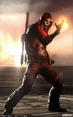 Infamous/ Dishonored combined? e3o Wha? Either way, it's cool XD -Will Cole Macgrath, Cole Mcgrath, Infamous Powers, Infamous Episode, Infamous Second Son Concept Art, Infamous Second Son Video Power, Reaper Skins, Infamous 2, Delsin Rowe