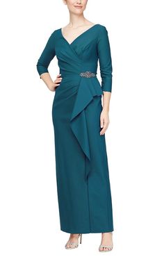 Mother Of The Bride Dresses Plus Size Fall, Long Sheath Dress, Embellishment Details, Wedding Festivities, Plus Size Fall, Dresses Plus Size, Surplice Neckline, Bride Dresses, Mother Of The Groom