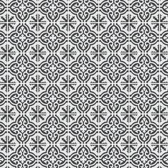 an intricate black and white pattern