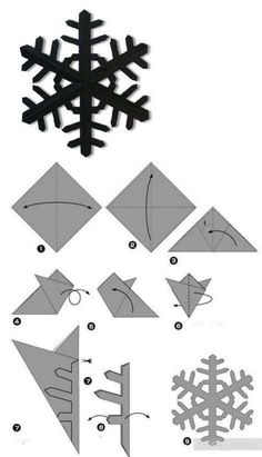 how to make an origami snowflake out of paper step by step