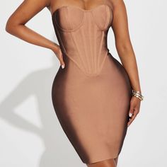 Nwt Fashion Nova Brand New Never Worn Tags Attached Bandage Mini Dress, 37th Birthday Cake, Bandage Dress Outfit, 37th Birthday, Corset Waist, Xl Fashion, Mini Short, Padded Bra, Tube Dress