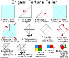 how to make an origami fortune teller step by step instructions for beginners