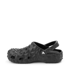 Crocs Classic Geometric Clog - Black | Journeys Croc Crush Clog, Croc Hiker Clog, Croc Pollex Clog, Crocs Classic Hiker Clog, Clog Crocs, Black Crocs, Outdoor Comfort, Vegan Brands, Unisex Shoes