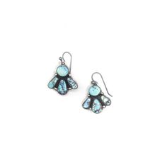 L: 1" W: 1" Hallmark: L.D. Sterling Silver Genuine Golden Hills Turquoise Authentic, Native American Made Blue Teardrop Patina Jewelry, Blue Teardrop Jewelry With Patina, Golden Hill, American Made, Hallmark, Native American, Turquoise, Sterling Silver, Silver