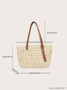 BagForLove - Stylish Straw Handbag - Embrace Minimalism Product Description Color Beige Strap Type Double Handle Pattern Type Plain Bag Size Small Style Vacation Type Straw Bag Closure Type Zipper Features High-capacity Material Paper Size Chart INCH CM Bag Length Bag Width Bag Height Handle Height 12.2 inch 5.5 inch 8.7 inch 9.1 inch Bag Length Bag Width Bag Height Handle Height 31 cm 14 cm 22 cm 23 cm Details Pictures Similar Products h2 { text-align: center; } /* æ¢è¡ */ li{ white-space: no Lightweight Rectangular Casual Bag, White Lightweight Casual Bags, Lightweight Casual White Bags, Trendy White Lightweight Bag, Casual Lightweight Rectangular Bag, Casual Lightweight White Bag, Casual Lightweight White Bags, White Lightweight Rectangular Straw Bag, Lightweight White Rectangular Straw Bag