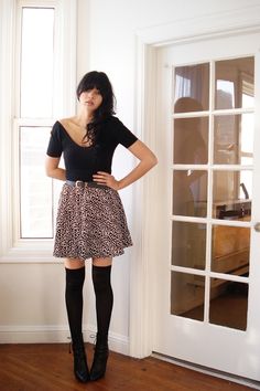 Socks Outfit, Skirt Boots, Trims Fashion, Skirt Inspiration, Skater Skirts, Shoe Shopping, Peplum Tops, Sock Outfits, Thigh High Socks