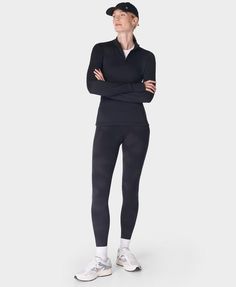 Multi-sport gym leggings designed for every workout. Super stretchy fabric with flattering seams to sculpt the bum. Sweat-wicking and quick-drying for all sports. Side pocket and back zip pocket. Internal adjustable drawcord. Inseam length: 27" / 68cm. Model wears size S and is 178cm/5'10" tall. Style Code: SB5400AColour: Black Faded Houndstooth Print Power Workout, Black Workout Leggings, Snowboarding Accessories, All Sports, Fade To Black, Sport Gym, Gym Leggings, Leggings Design, Swimwear Sale