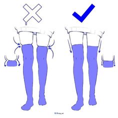 the legs and boots are drawn with blue marker on white paper, which shows an x sign above them