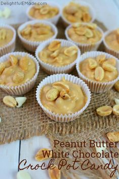 peanut butter white chocolate cupcakes with cashew topping