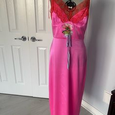 Beautiful Silk Dress. Retails For $498 + Tax. Floral Ribbon Detail. Nwt Red Silk Slip Dress For Spring, Fitted Silk Slip Dress In Pink, Pink Fitted Silk Slip Dress, Pink Fitted Slip Dress For Daywear, Red Silk Dress For Daywear, Pink Silk Cocktail Slip Dress, Pink Silk Slip Dress For Cocktail, Pink Silk Slip Dress For Daywear, Cynthia Rowley Dress