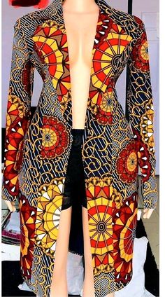 African Jackets For Women, Ankara Jackets For Women, African Print Jacket, African Fabric Dress