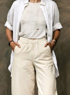 the sonora trouser in natural canvas – imogene + willie Everyday Cream Pants With Pockets, Off White Cotton Pants For Work, Neutral Cotton Pants With Belt Loops, Cream Cotton Pants For Everyday, Off White Wide Leg Cotton Pants, Everyday Cream Cotton Bottoms, Off White Cotton Straight Pants, Relaxed Fit Cotton Pants In Neutral Color, Classic Cotton Cream Pants