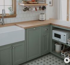 the kitchen is clean and ready to be used as a place for cooking or baking