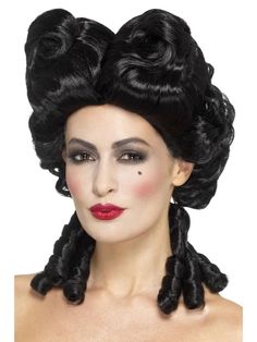 Be the envy of all your friends and step out in style to your party with this gothic Baroque wig. Whether you are looking for a fuller hairstyle for a specific night on the town or for a Halloween gathering  this wig will be a perfect choice.    

Product Features:  
Features gothic baroque deluxe Halloween wig  
Perfect for a Halloween themed party and other occasions  
Costume wig comes in a display box  
Item is a costume accessory for adults and not a toy  
Warning: keep away from fire Gothic Baroque, Fancy Dress Wigs, Black Halloween Costumes, Black Curly Wig, Gothic Costume, Black Curls, Victorian Costume, Halloween Wigs, Black Curly