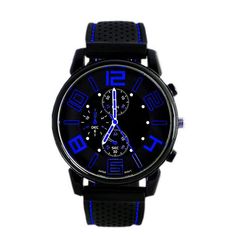 Men's Watches-Men Quartz Analog Watch Silicone Strap Band Round Dial Sport Wristwatch Model Number:4001040539547