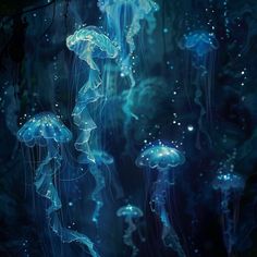 Jellyfish Images: High-Res Images for Diverse Uses Jellyfish Playlist Cover, Pretty Wallpaper Desktop, Blue Energy Aesthetic, Moon Jellyfish Aesthetic, Jellyfish Moodboard, Blue Jellyfish Aesthetic, Pretty Jellyfish, Jellyfish Images, Ahal Teke