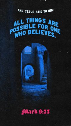 an old book cover with the words, all things are possible for one who believe