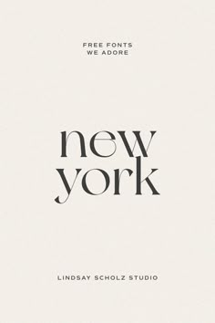 Free Fonts We Adore: New York Letras Cool, York Outfits, Luxe Logo, Instagram Fonts, Font Love, Logo Youtube