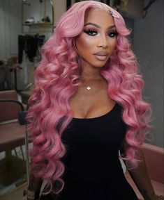 Come Out And Play, Hairstyle Tips, Wave Lace Front Wig, Stylish Hairstyles, Play Barbie, Human Hair Wigs Blonde, Hair Color Pastel, Pink Wig