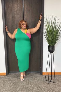 Stretch v neck cutout dress Circle metal accent 95% polyester 5% spandex Stretch Dress With Cutout And Asymmetrical Neckline, Green V-neck Dress With Cutout, Gift Giver, Holiday Weekend, Cutout Dress, Metallic Accents, Xl Dress, Midi Dress, Spandex