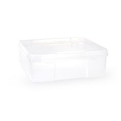 a plastic storage box on a white background