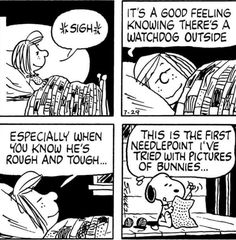 a comic strip with snoop saying it is good feeling to watch the tv and read