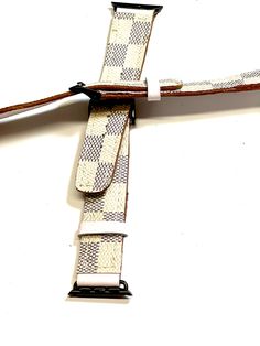 iWatch band. Wide straps with snap closure. Adjustable Rectangular Black Watch Band, Adjustable Black Rectangular Watch Band, Classic Adjustable White Watch Bands, Luxury White Adjustable Watch Bands, Luxury Adjustable White Watch Bands, Brown Adjustable Rectangular Watch Bands, Designer Rectangular Bracelet Strap Watch Bands, Designer Rectangular Leather Strap Watch Bands, Brown Adjustable Watch Bands