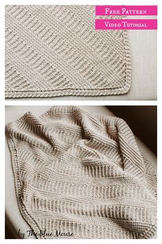 the knitting pattern for this blanket is easy to knit and looks great on someone's bed