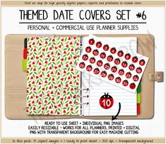 an open planner with ladybugs on it and the date covers set 4 - 6