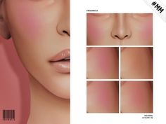 an image of a woman's face with different skin tones