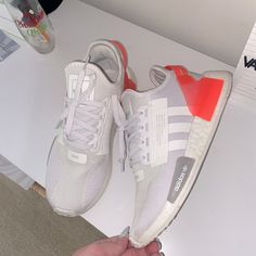 Brand New, Maybe Warn Once If Any. Kept In Closet For A While. Adidas Nmd White And Pink. Size 7y Also Fits Womens 8.5 Size Adidas Nmd White, Adidas White, Adidas Nmd, Shoes Adidas, White Adidas, Adidas Shoes, Womens Sneakers, Kids Shoes, Pink White