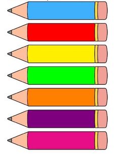 four colored pencils with different colors on them