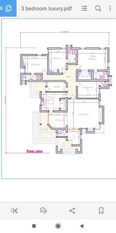 the floor plan for a house in autocad