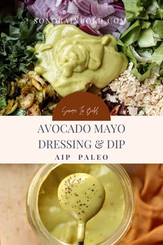 avocado mayo dressing and dip in a jar