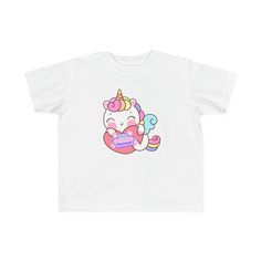 This toddler tee shirt, "My Favorite Person," is stylish, perfect for the little ones who love unicorns. It provides a fun and playful vibe, fitting seamlessly into a child's wardrobe for everyday wear or special occasions. Ideal for parents looking for adorable and comfortable clothing options for their toddlers, especially during birthday parties or playdates. Product features - Light fabric (4.5 oz/yd² (153 g/m - Classic fit - 100% combed, ring-spun cotton (fiber content may vary for differen Cute White T-shirt With Unicorn Print, My Favorite Person, Cotton T-shirt With Unicorn Print For Spring, Affordable White T-shirt With Unicorn Print, Unicorn Tshirt, Spring Cotton T-shirt With Unicorn Print, Playful Cotton T-shirt With Unicorn Print, Toddler Tees, Cute Tshirts