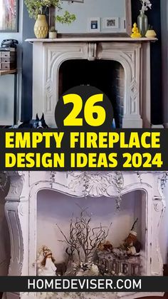 26 Awesome Empty Fireplace Design Ideas Fireplace Unused Ideas, Decor Inside Fireplace Ideas, Decorating Unused Fireplace Ideas, Decorating Old Fireplace, Decorating Unused Fireplace, Fireplace With No Fire Ideas, Old Fireplace Decor Ideas, Hide Fireplace Ideas, Decorating An Unused Fireplace