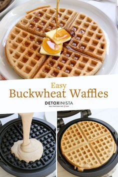 easy buckwheat waffles are the perfect way to start your day