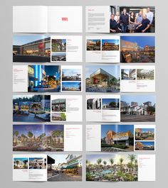 an open brochure is shown with images of buildings