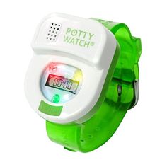 a green watch with the time displayed on it