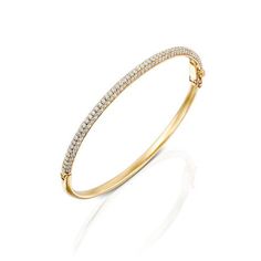 1.87 Carat Bridal bangle jewelry - 18k gold Diamond bangle Unique gift for women Bracelet With Diamonds, Mens Sterling Silver Necklace, Evening Jewelry, Gold Diamond Band, Bangle Jewelry, Bridal Bangles, Classic Bracelets, Unique Gifts For Women, Bracelet Design