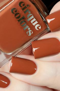 Cirque Colors - Nail Polish - Bowery 0.37 oz Oval Nails Designs, Brown Nail Polish, Orange Nail Polish, Orange Nail, Cirque Colors, Thanksgiving Nails, Fall Nail Colors, Oval Nails, Brown Nails