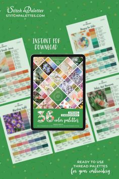 an image of a poster with the words instant potting guide on it and images of flowers