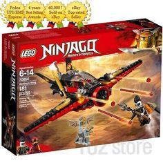 the lego ninja set is in its box with instructions to make it look like an airplane