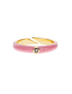 So bright, so light! The perfect neon stacking rings to go with our other BONBONWHIMS staple rings. Thick coated enamel over gold-plated brass. Adjustable & comes in one size that fits anywhere from size US 5-9. Measurements: - 17 mm diameter unadjusted- 3 mm thick Trendy Pink Enamel Ring For Gift, Trendy Pink Enamel Ring As Gift, Adjustable Pink Enamel Rings, Trendy Pink Adjustable Enamel Ring, Trendy Adjustable Gold Enamel Ring, Trendy Enamel Rings, Trendy Adjustable Enamel Rings, Adjustable Stackable Enamel Ring, Adjustable Pink Enamel Open Ring