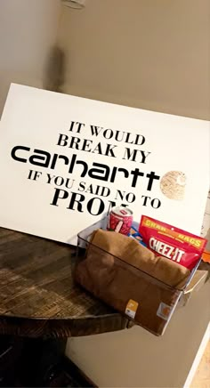 Carhartt promposal • asking a guy to prom • boyfriend asking to prom • prom • relationship goals Country Homecoming Proposal, Homecoming Dance Proposal, Promposal Ideas For Him, Creative Prom Proposal Ideas, Sadies Proposal, Country Prom