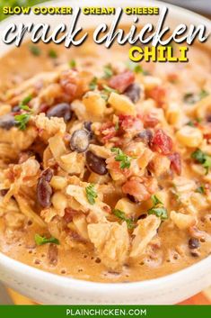 Crockpot White Chicken Chili, Chicken Corn, Green Chiles, Chicken Chili Recipe, Crockpot Dishes, Diced Tomatoes, Ranch Seasoning, Crock Pot Slow Cooker, White Chicken