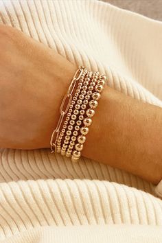 Stackable Bracelets, Gold Filled, Gold