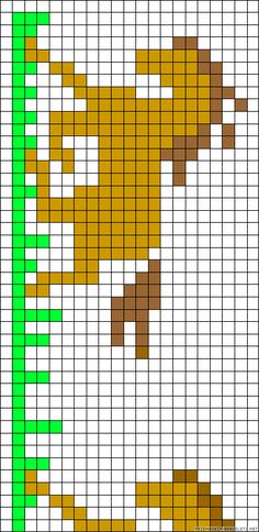 a cross stitch chart with a dog on it