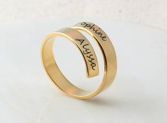 "--------------------------------------------- PRODUCT INFORMATION --------------------------------------------- * A unique name ring is special for yourself. * offer a wonderful way to show off your unique personality. * With your careful use and protection, the custom name ring without discoloration and tarnish. * Material is Stainless Steel,18K gold/silver/rose gold plated.. --------------------------------------------- HOW TO ORDER ---------------------------------------------   From drop-do Photo Ring, Unique Name, Name Ring, Name Rings, Anniversary Jewelry, Knot Ring, Romantic Weddings, Rings For Women, Silver Rose Gold